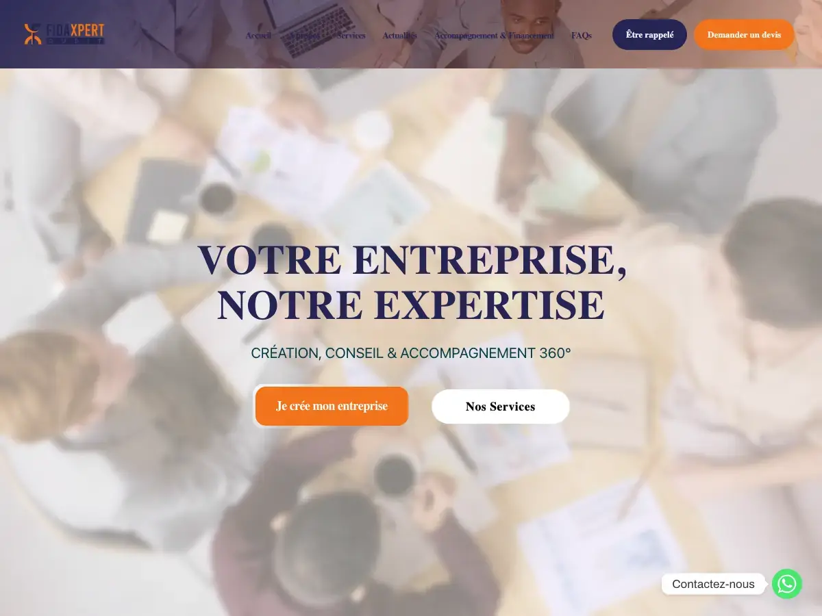 FIDAXPERT - aperçu du site d'expertise comptable
